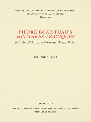 cover image of Pierre Boaistuau's Histoires tragiques